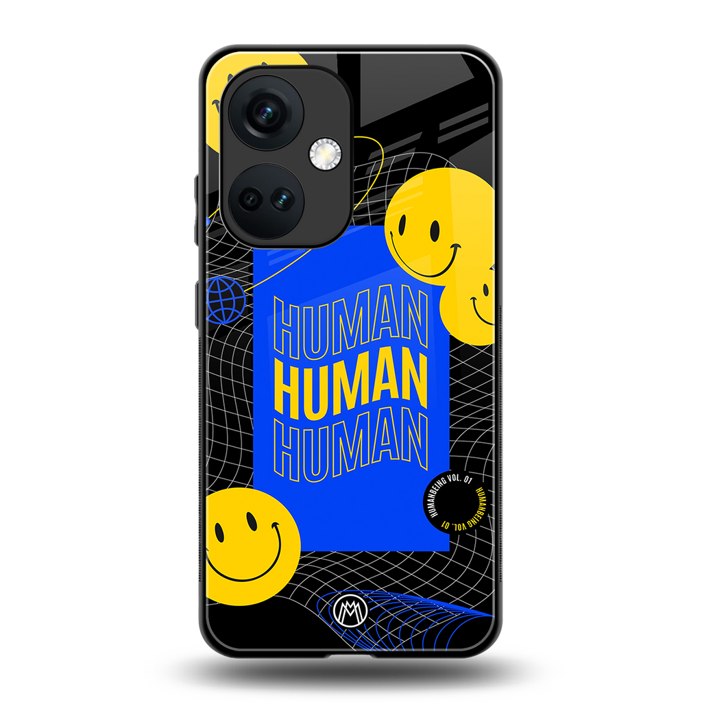human being back phone cover | glass case for oneplus nord ce 3