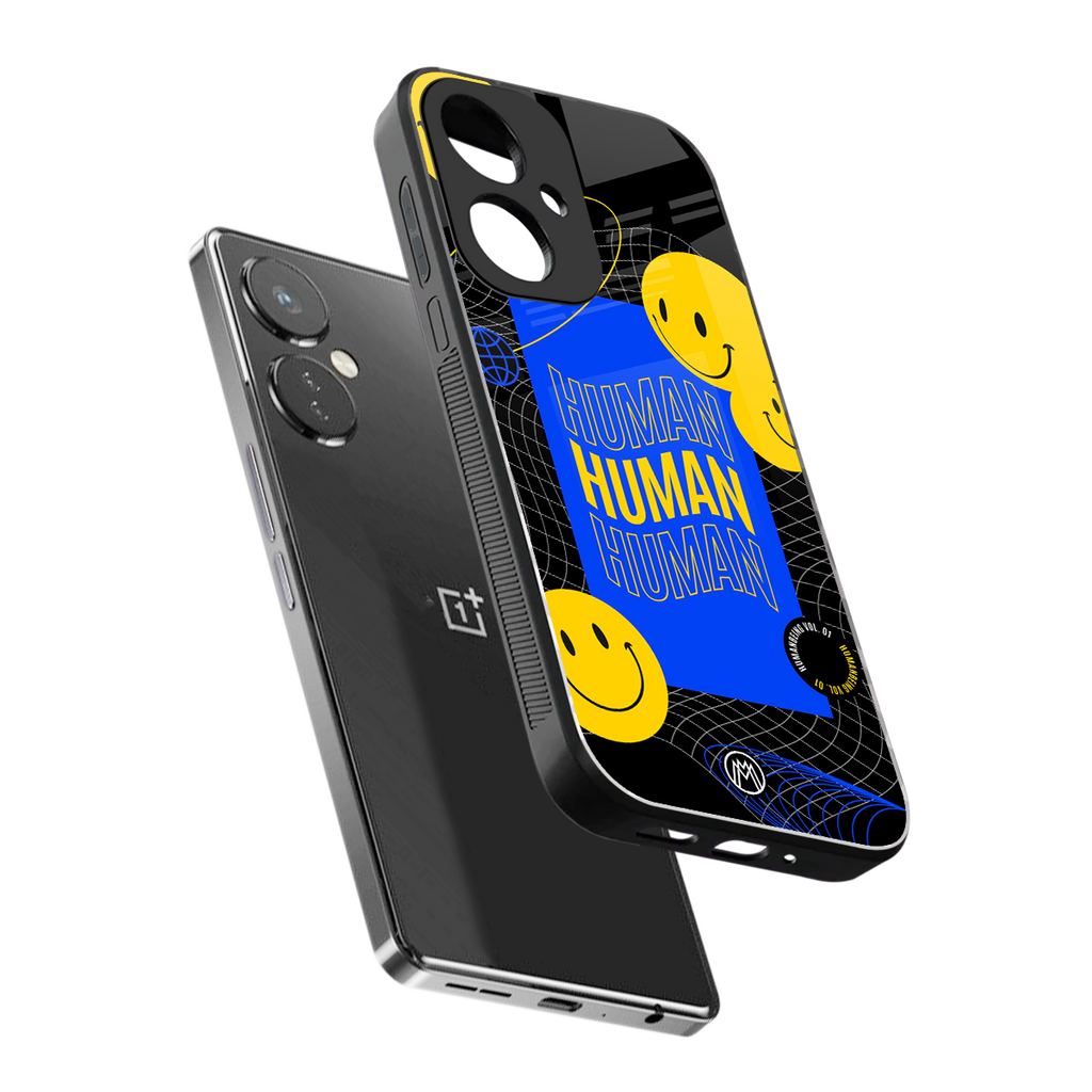 human being back phone cover | glass case for oneplus nord ce 3
