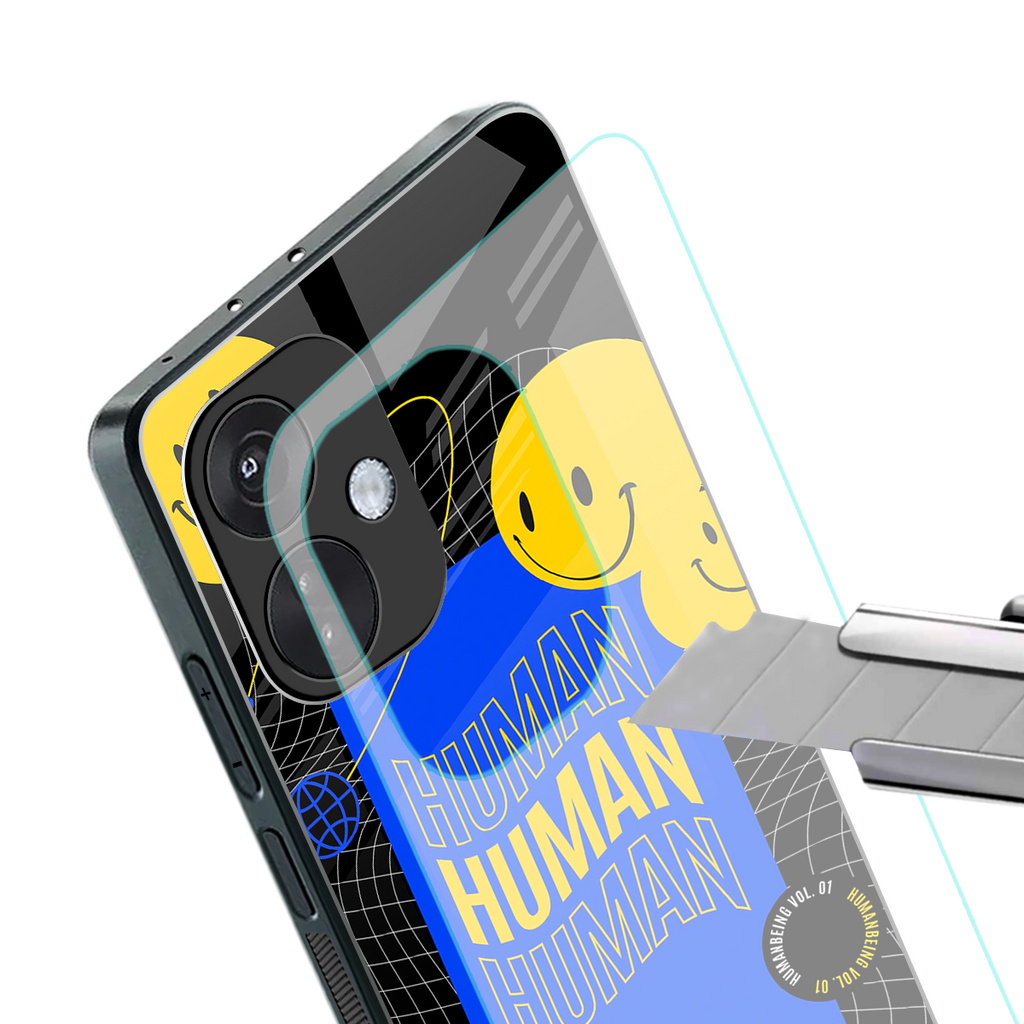human being back phone cover | glass case for oneplus nord ce 3