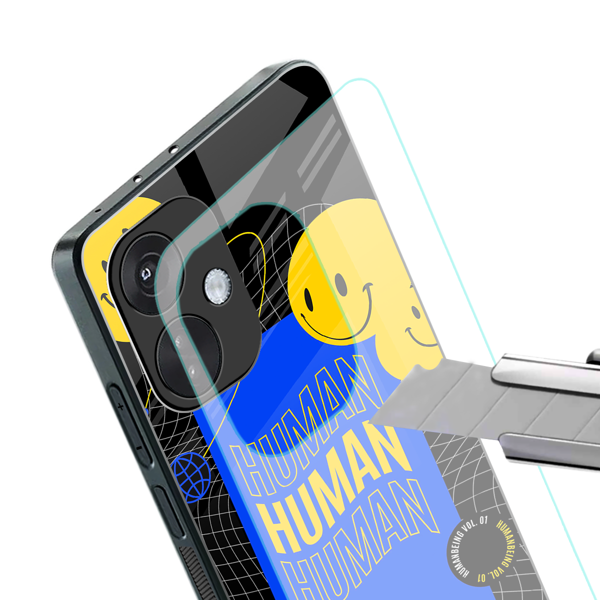 human being back phone cover | glass case for oneplus nord ce 3
