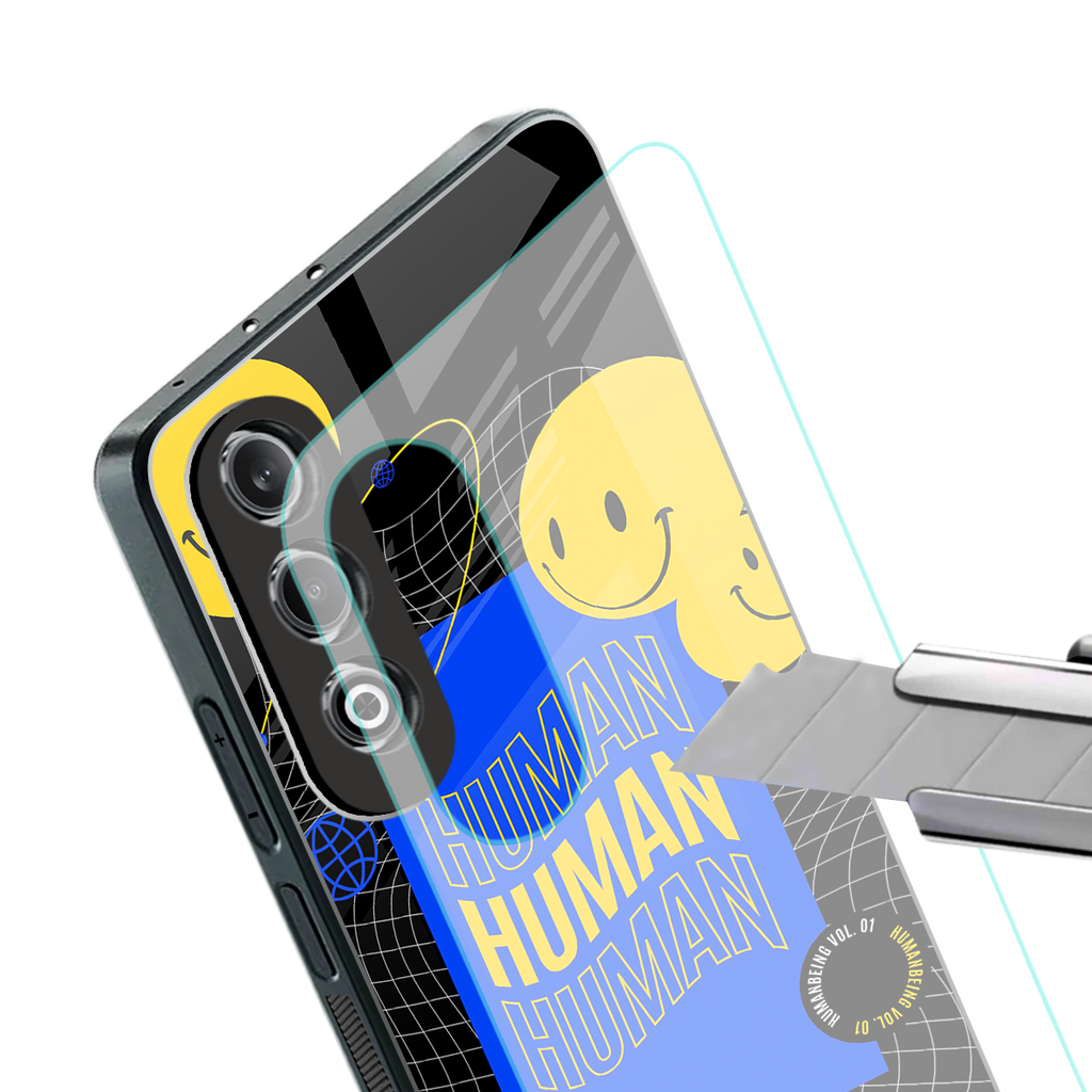 human being back phone cover | glass case for oneplus nord ce 4
