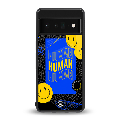 human being back phone cover | glass case for google pixel 6 pro