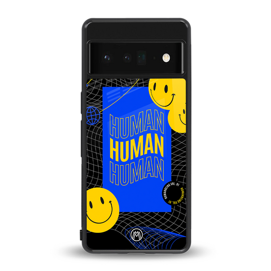 human being back phone cover | glass case for google pixel 6 pro