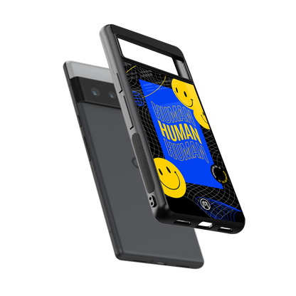 human being back phone cover | glass case for google pixel 6 pro