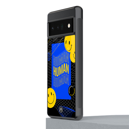 human being back phone cover | glass case for google pixel 6 pro