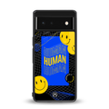 human being back phone cover | glass case for google pixel 6
