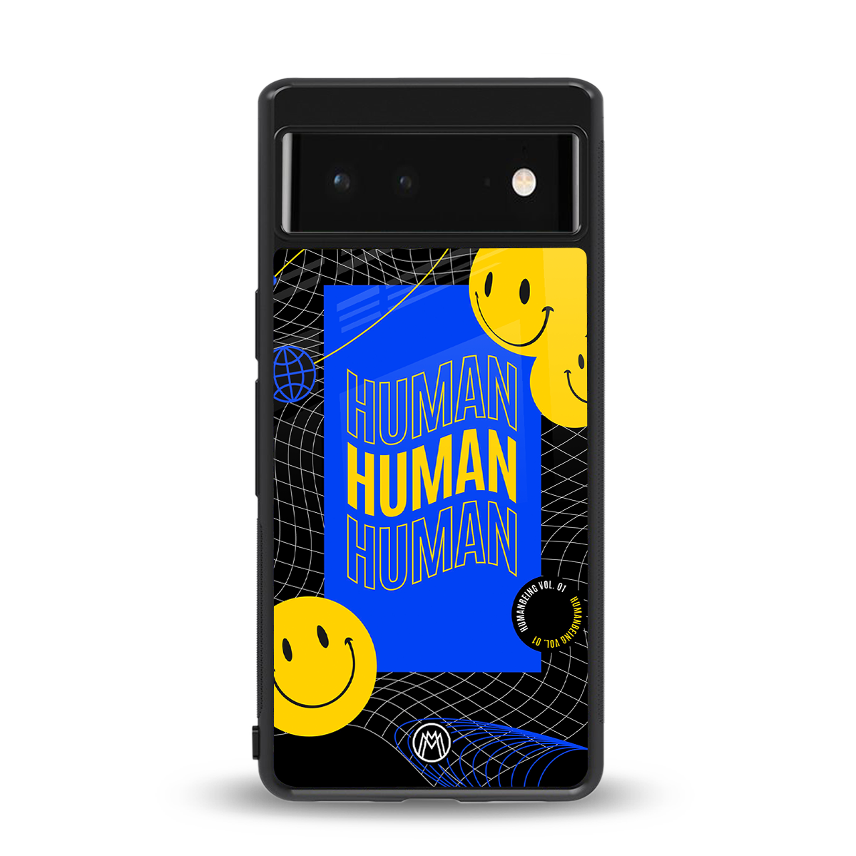 human being back phone cover | glass case for google pixel 6