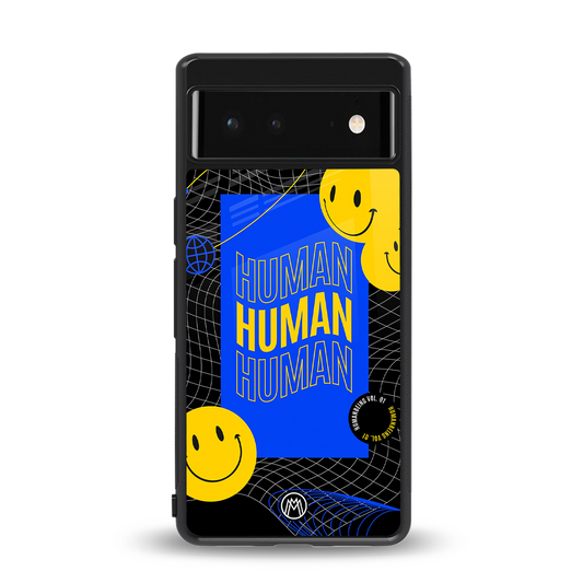 human being back phone cover | glass case for google pixel 6