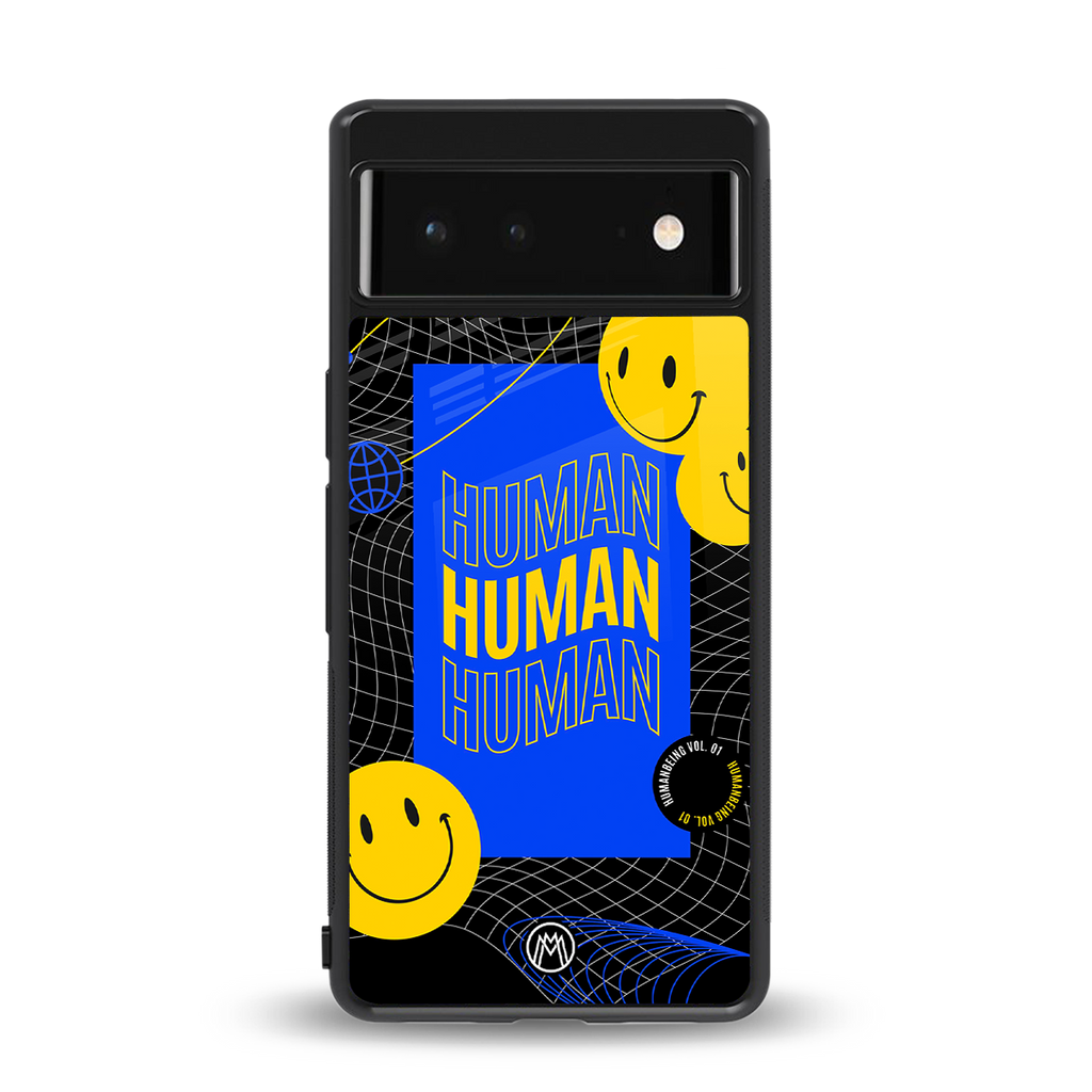 human being back phone cover | glass case for Google Pixel 6A