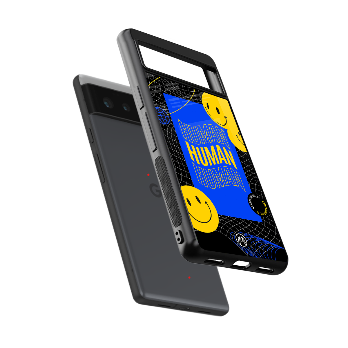 human being back phone cover | glass case for google pixel 6
