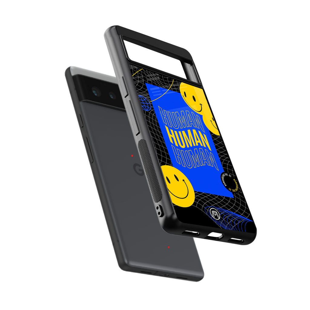 human being back phone cover | glass case for Google Pixel 6A