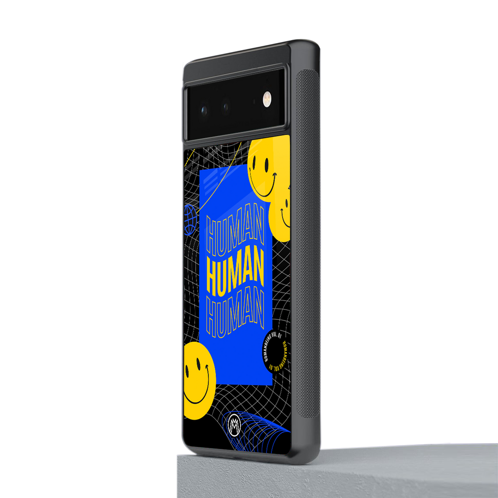 human being back phone cover | glass case for google pixel 6