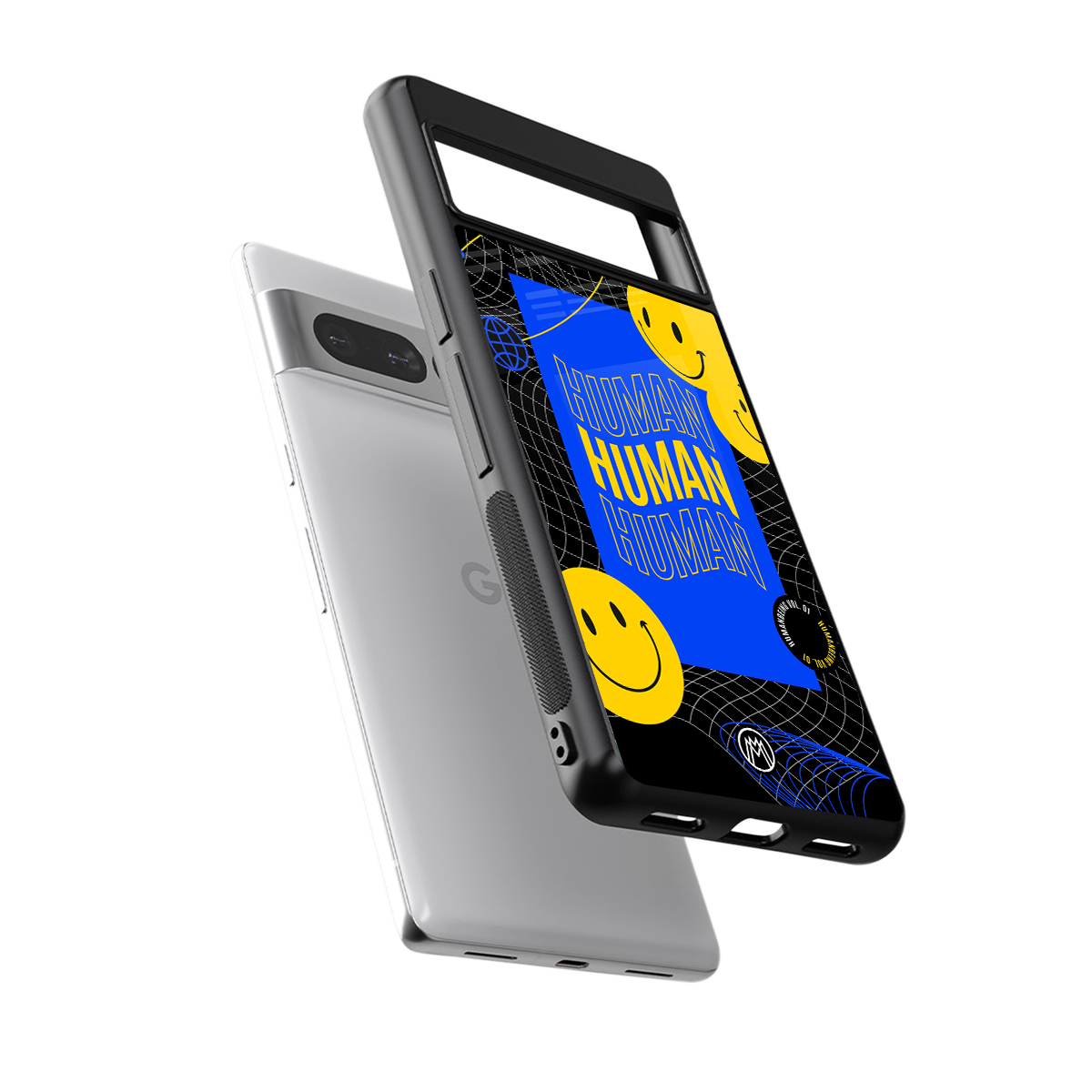 human being back phone cover | glass case for google pixel 7 pro