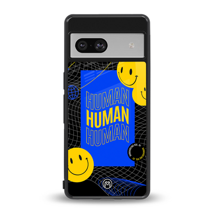 human being back phone cover | glass case for Google Pixel 7A