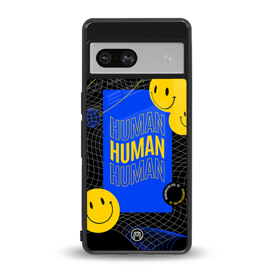 human being back phone cover | glass case for Google Pixel 7A