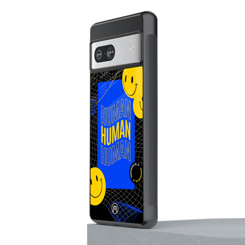 human being back phone cover | glass case for Google Pixel 7