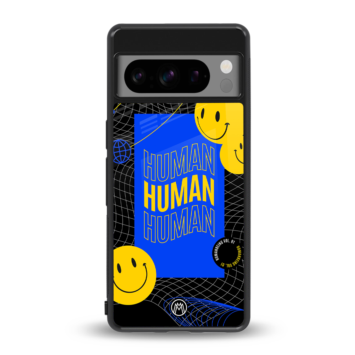 human being back phone cover | glass case for google pixel 8 pro