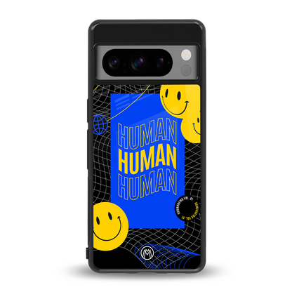 human being back phone cover | glass case for google pixel 8 pro