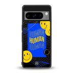 human being back phone cover | glass case for google pixel 8 pro