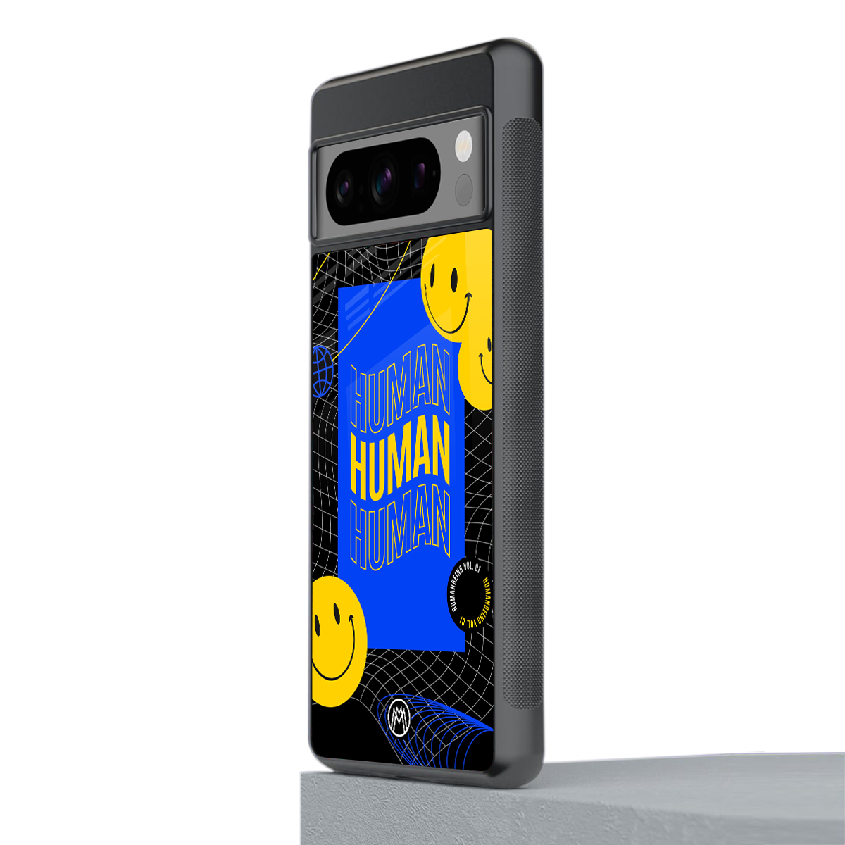 human being back phone cover | glass case for google pixel 8 pro