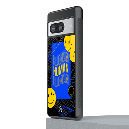 human being back phone cover | glass case for Google Pixel 8