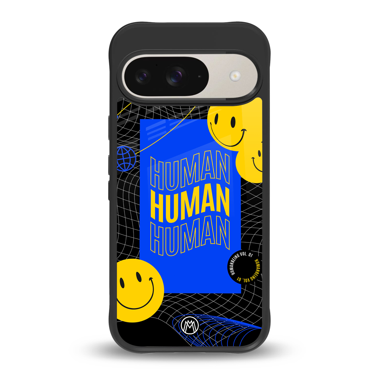 human being back phone cover | glass case for google pixel 9
