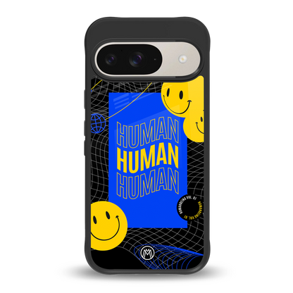 human being back phone cover | glass case for google pixel 9