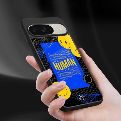 human being back phone cover | glass case for google pixel 9