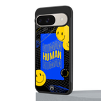 human being back phone cover | glass case for google pixel 9