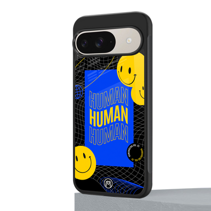 human being back phone cover | glass case for google pixel 9