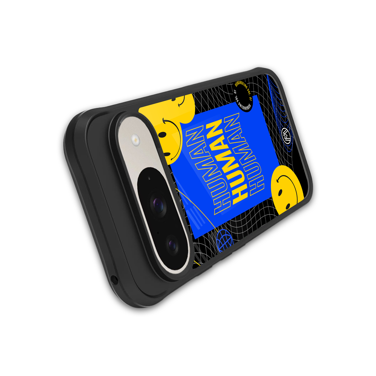 human being back phone cover | glass case for google pixel 9