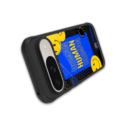 human being back phone cover | glass case for google pixel 9