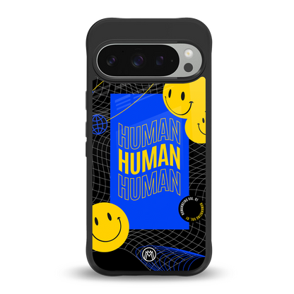 human being back phone cover | glass case for google pixel 9 pro xl