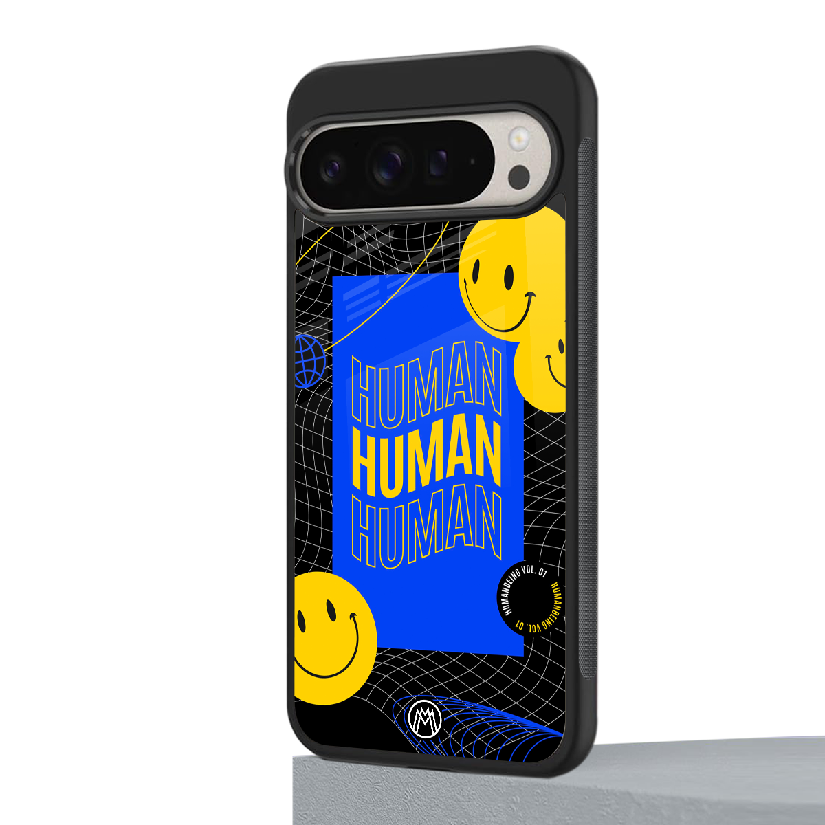 human being back phone cover | glass case for google pixel 9 pro xl