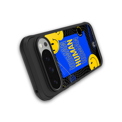 human being back phone cover | glass case for google pixel 9 pro xl
