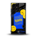 human being back phone cover | glass case for samsung galaxy s23 ultra