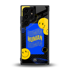 human being back phone cover | glass case for samsung galaxy s23 ultra
