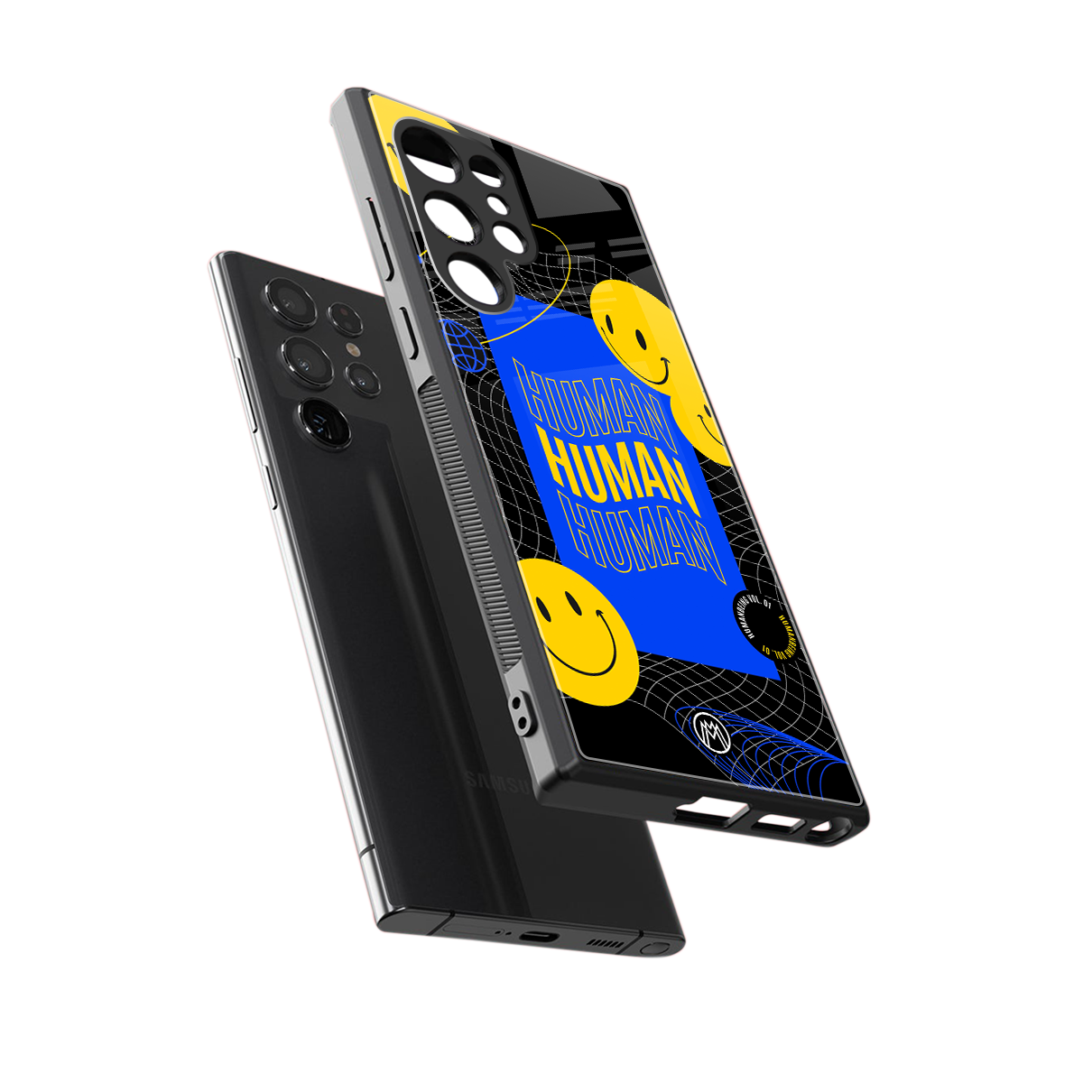 human being back phone cover | glass case for samsung galaxy s23 ultra