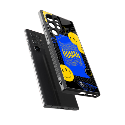 human being back phone cover | glass case for samsung galaxy s23 ultra