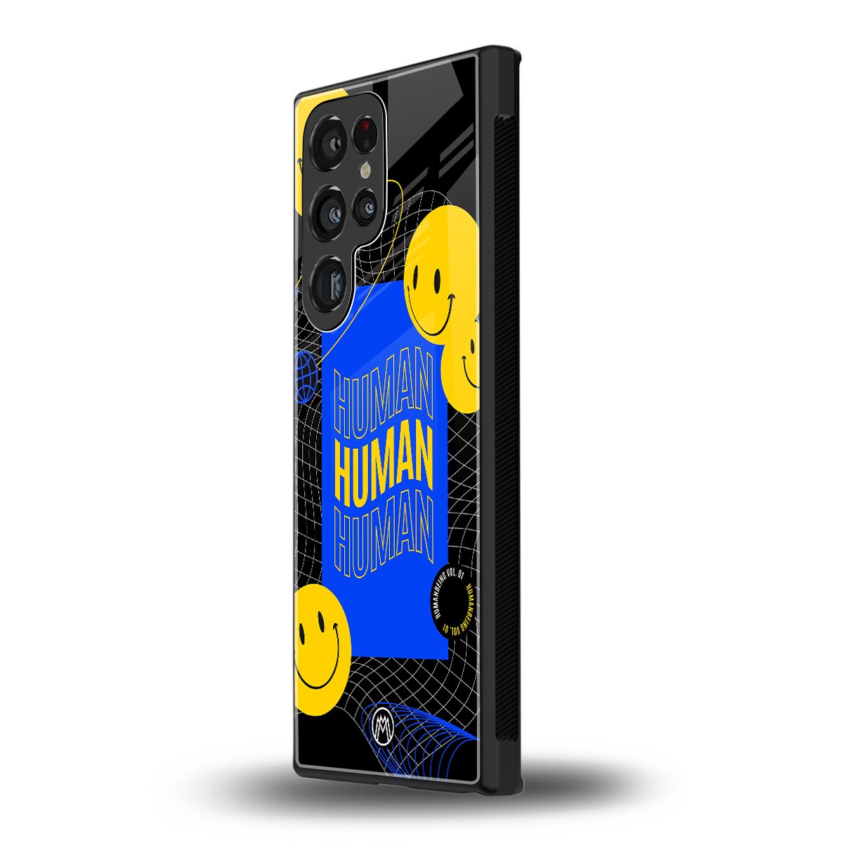 human being back phone cover | glass case for samsung galaxy s23 ultra