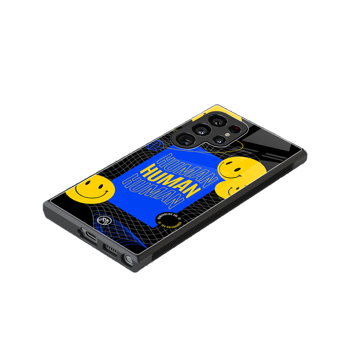 human being back phone cover | glass case for samsung galaxy s23 ultra