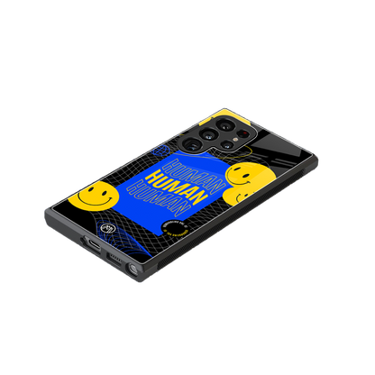 human being back phone cover | glass case for samsung galaxy s23 ultra