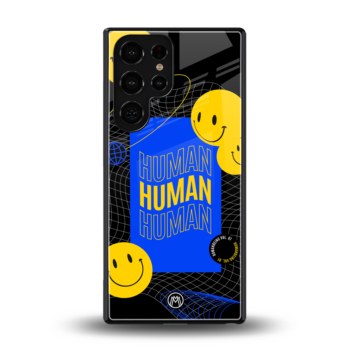 human being back phone cover | glass case for samsung galaxy s25 ultra