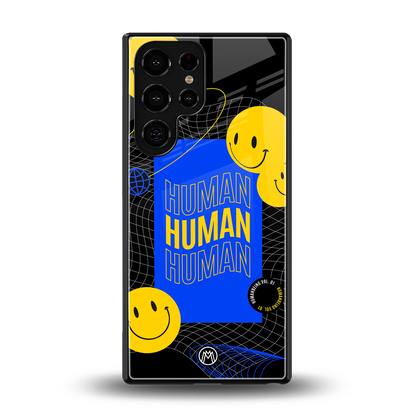 human being back phone cover | glass case for samsung galaxy s25 ultra