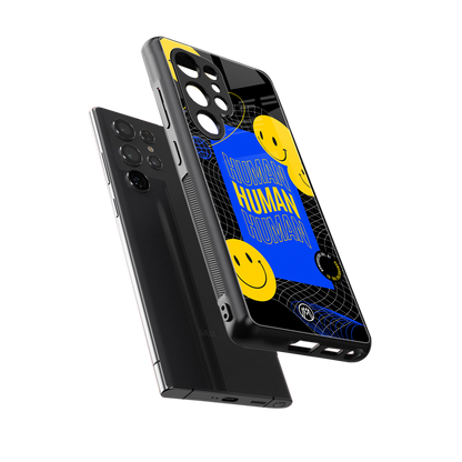 human being back phone cover | glass case for samsung galaxy s25 ultra
