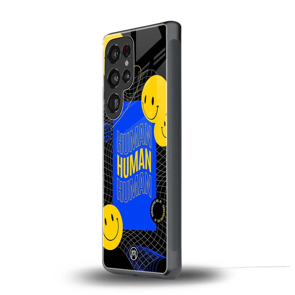 human being back phone cover | glass case for samsung galaxy s25 ultra
