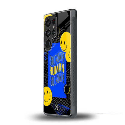 human being back phone cover | glass case for samsung galaxy s25 ultra