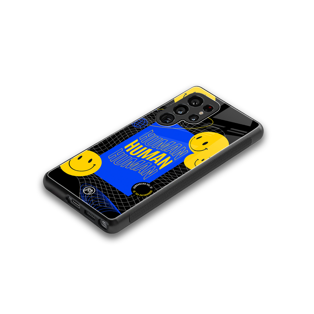human being back phone cover | glass case for samsung galaxy s25 ultra