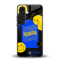 human being back phone cover | glass case for samsung galaxy s24 plus