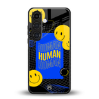 human being back phone cover | glass case for samsung galaxy s24 plus
